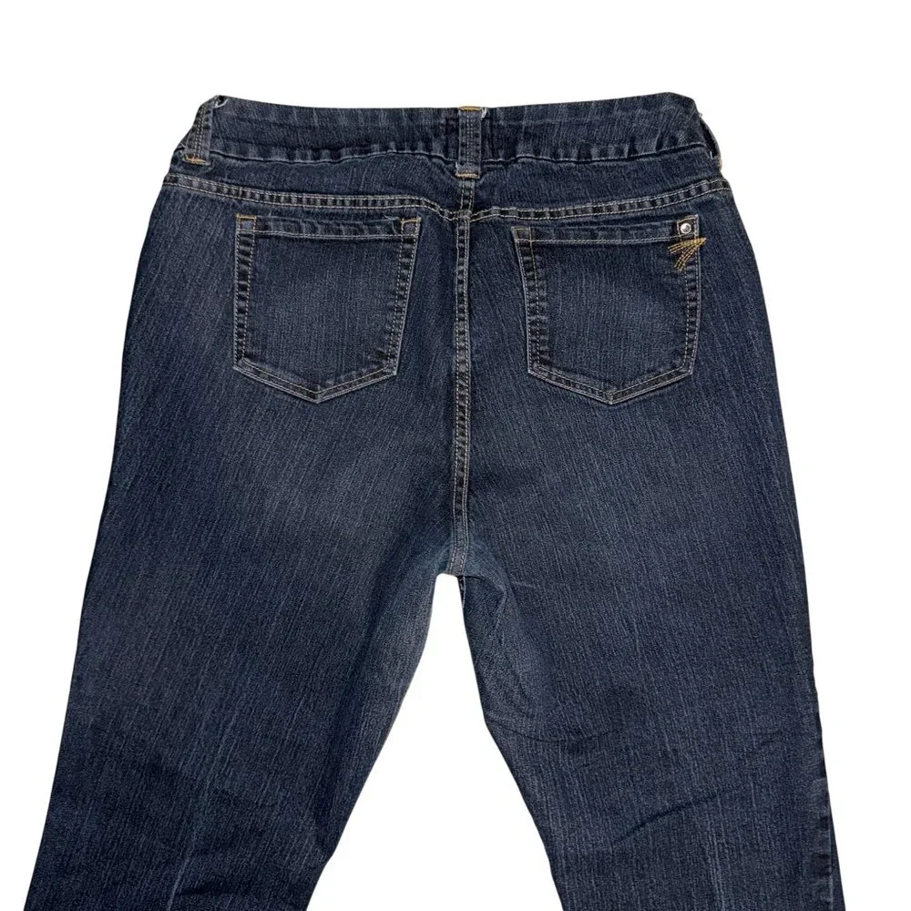 Torrid Plus Size Bootcut Jeans Womens 16 28 Blue Denim Stretch Dark Wash Pockets - Picture 6 of 8
